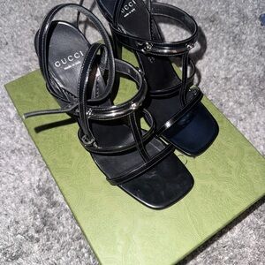 Gucci Black Strappy Heels for Women